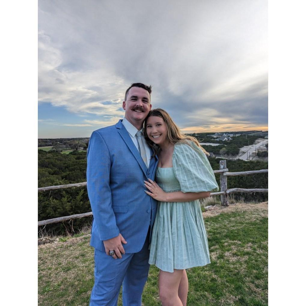 One of our first dates to Lee & Shelbi's wedding!