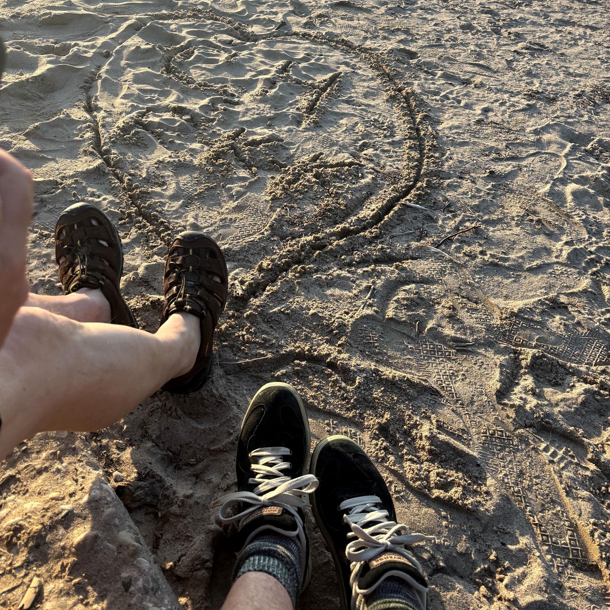 Love letters in the sand at Doctor's Park in Bayside