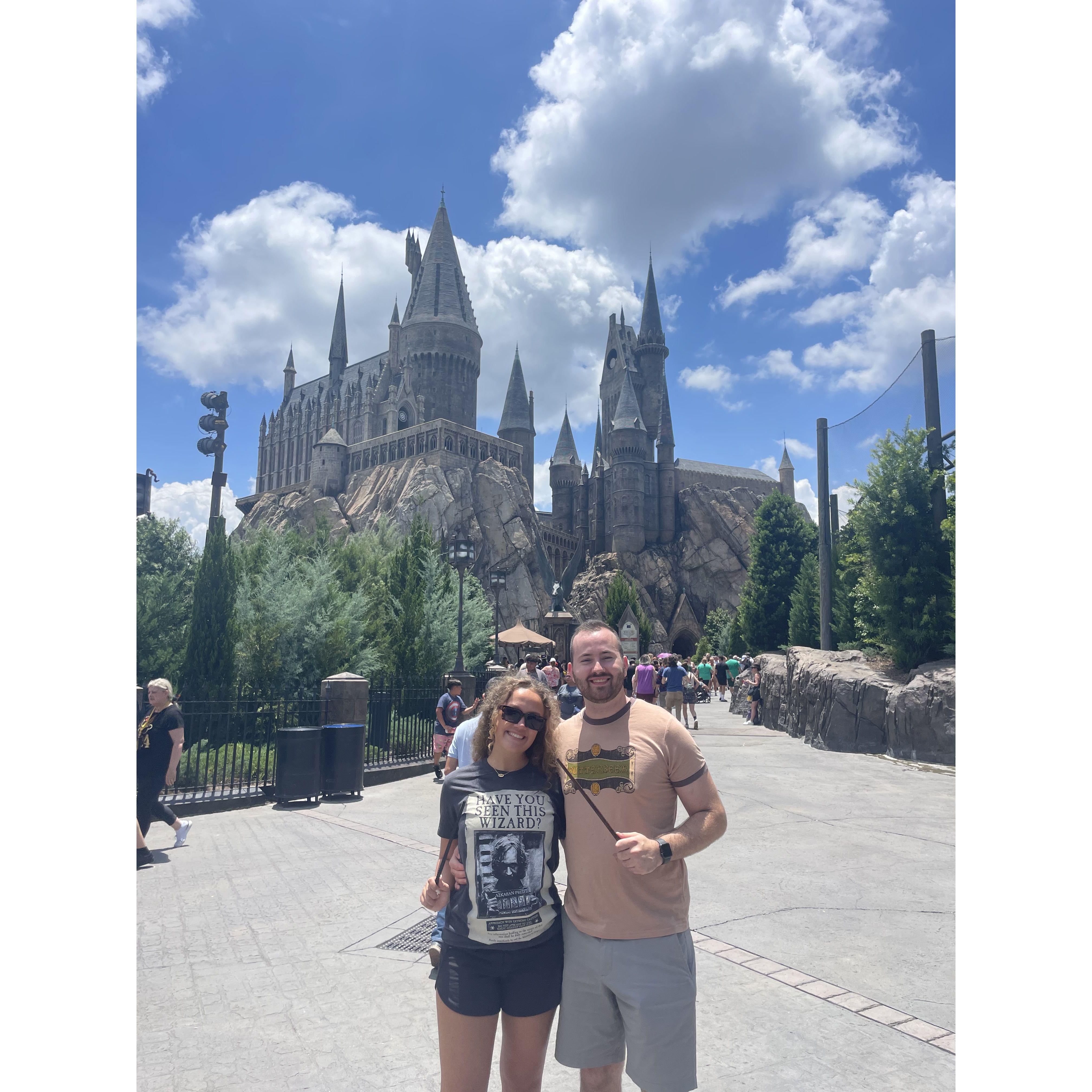 We are both pretty big nerds, one of the many things we geek together about is the World of Harry Potter! We spent the day before our engagement at Universal Studios.
