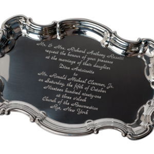 Chippendale Tray with Wedding Invitation