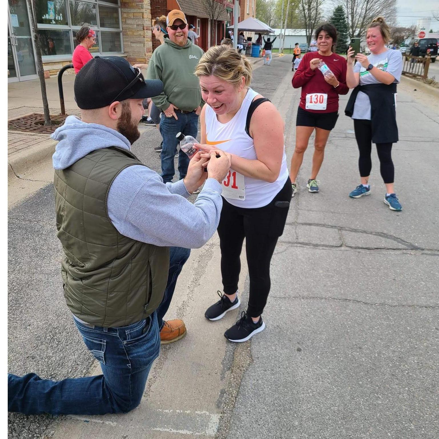 Down on one knee, making me a Bride to be!