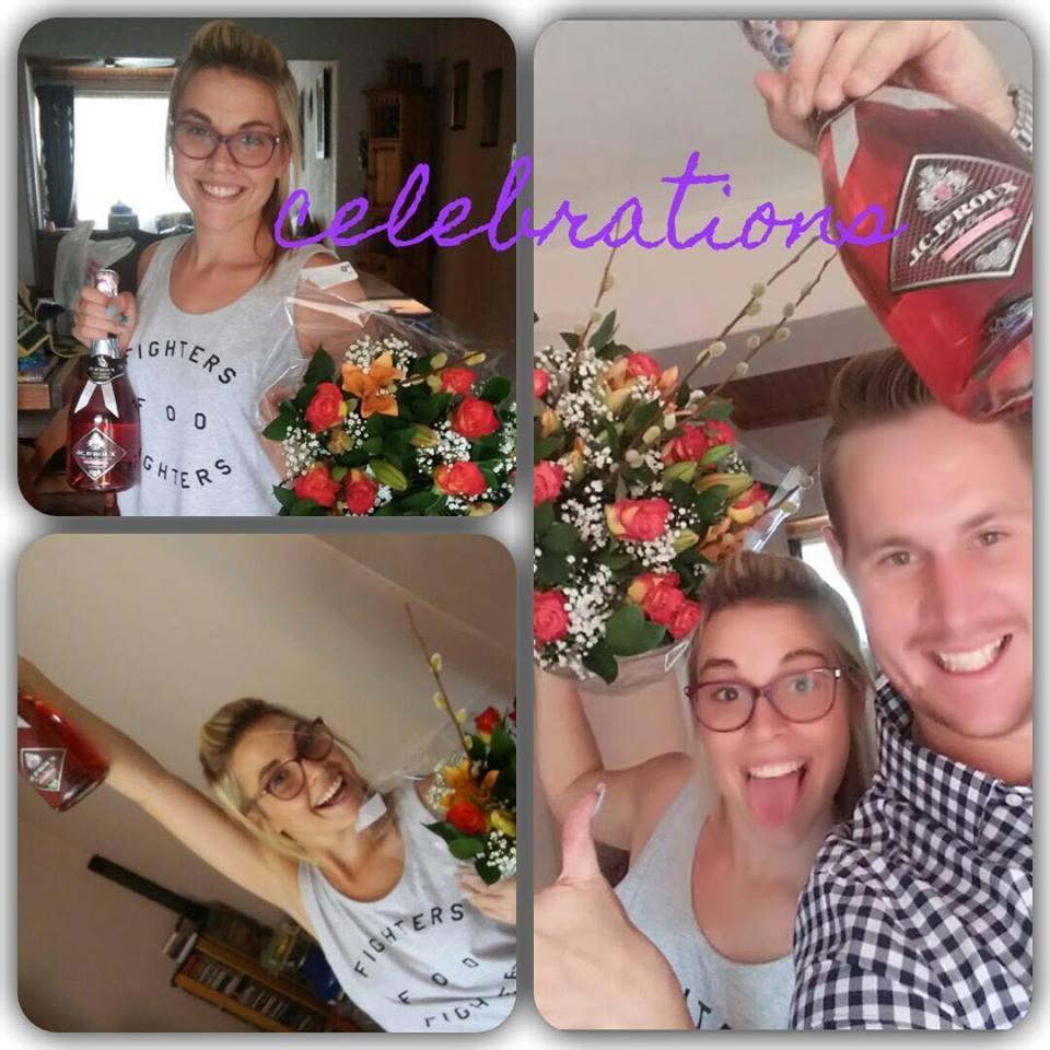 Celebrating my very first job offer and the start of our grown up things!