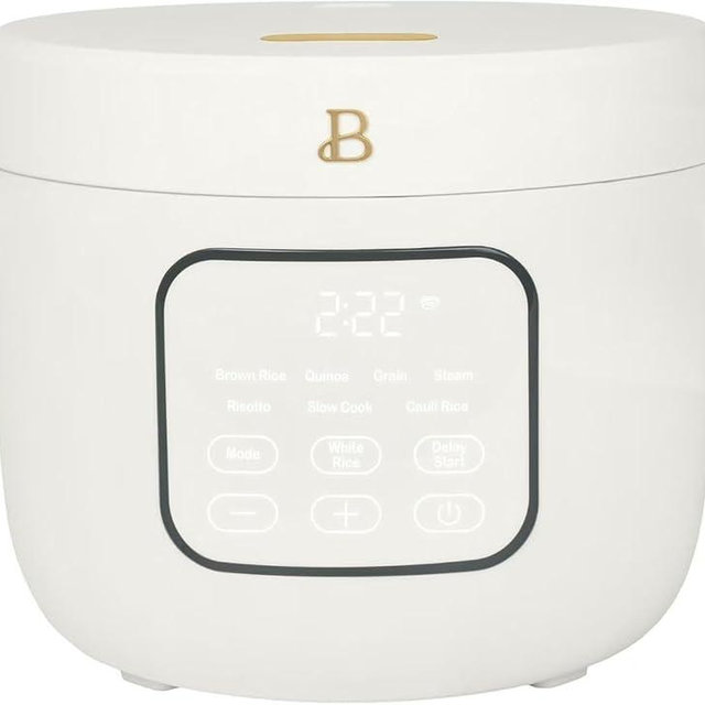 B. 14-Cup Cooked Electric Rice & Grain Cooker, 6-Cup Uncooked Capacity, Ceramic Nonstick Coating, Multi-Grain Cooking, Automatic Keep Warm (White Icing)