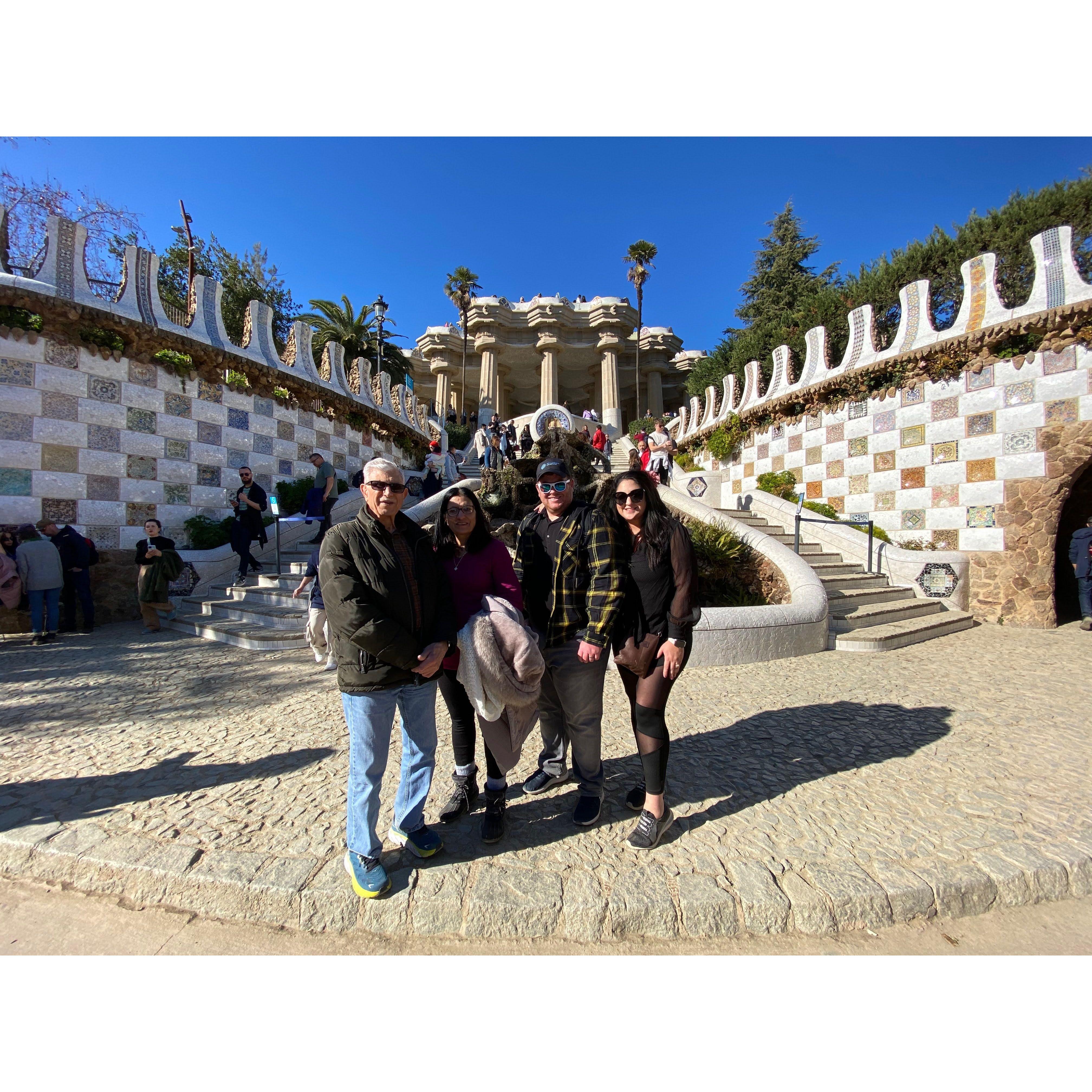 Park Guell in Spain with Wazhma's Family!