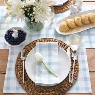 Painted Grid Table Runner