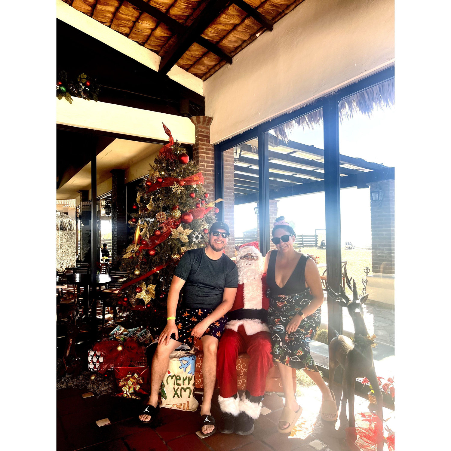 December 25, 2022 - Celebrating Jonathan's birthday with Santa at the Solmar in Cabo