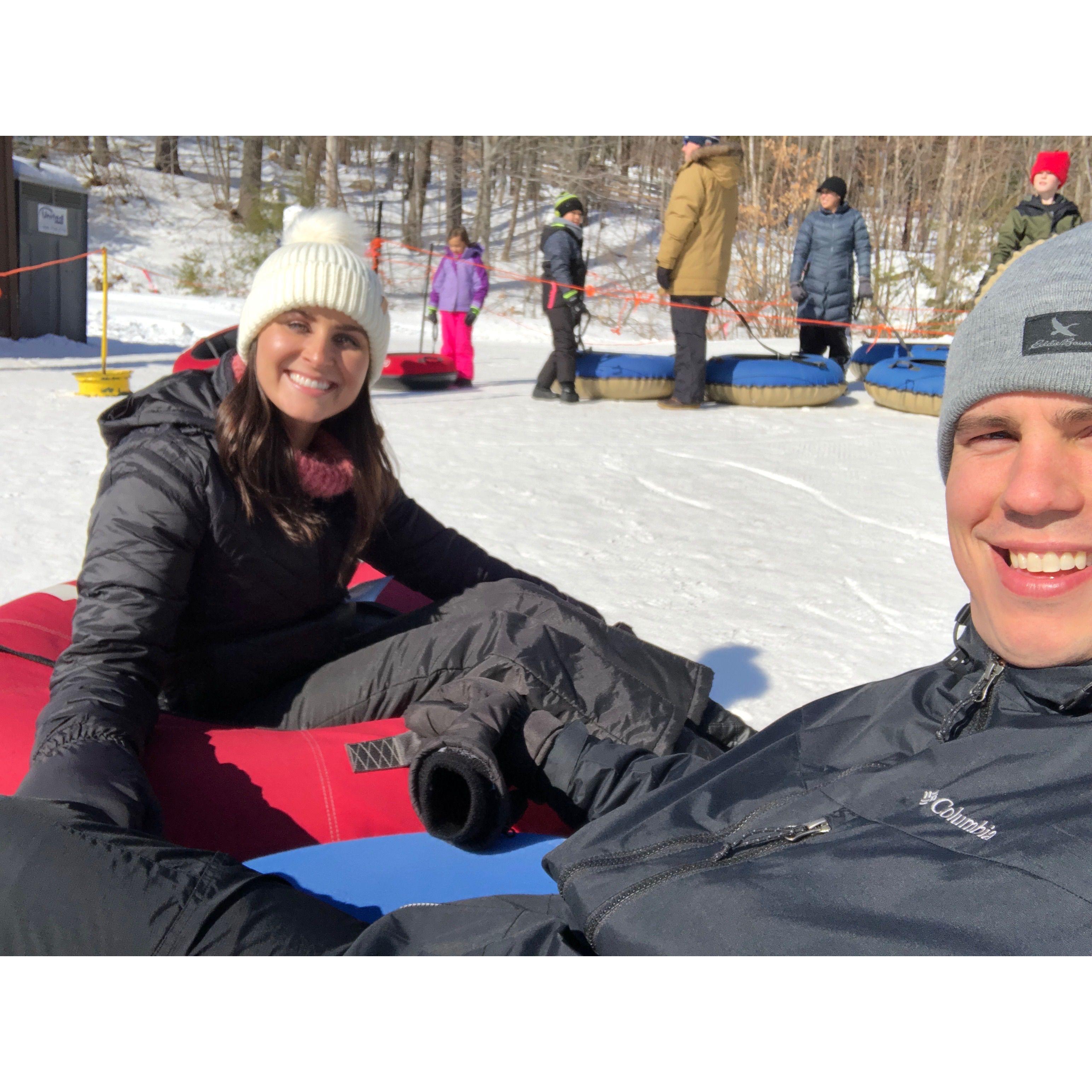 Tubing at Gunstock Mountain, NH!