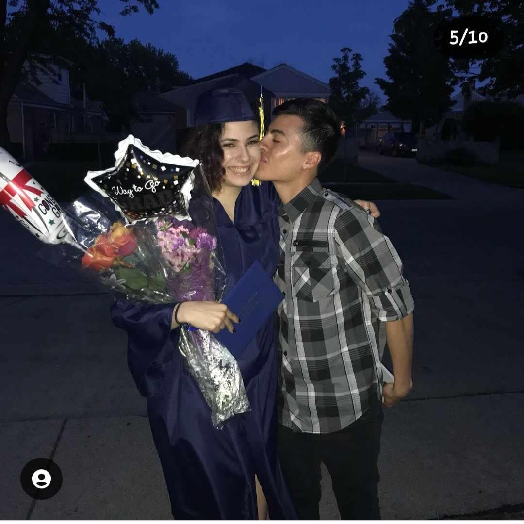 The bride's High School graduation in 2018.