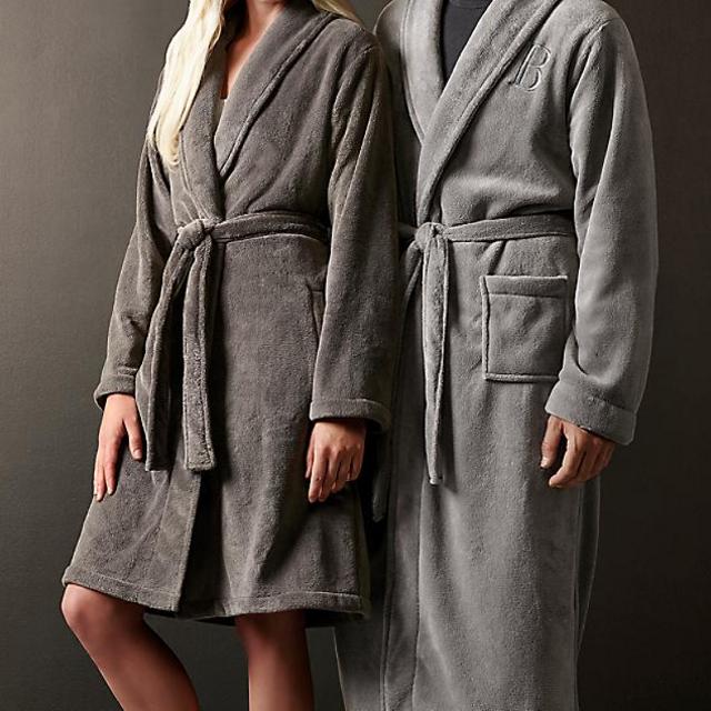 Luxury Plush Spa Robe - Color Wine - Size Extra Small