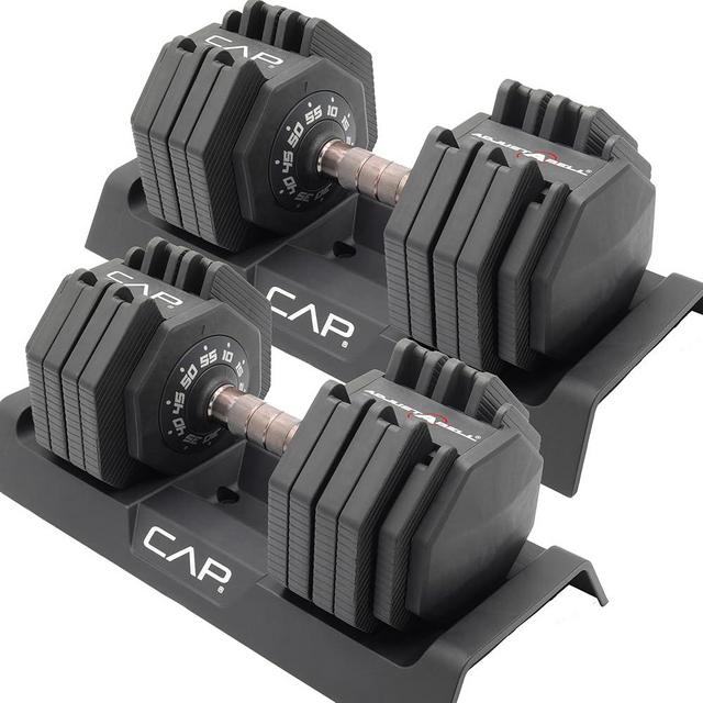 CAP Barbell ADJUSTABELL® Dumbbell |12.5lb, 25lb, 55lb | Single or Pair