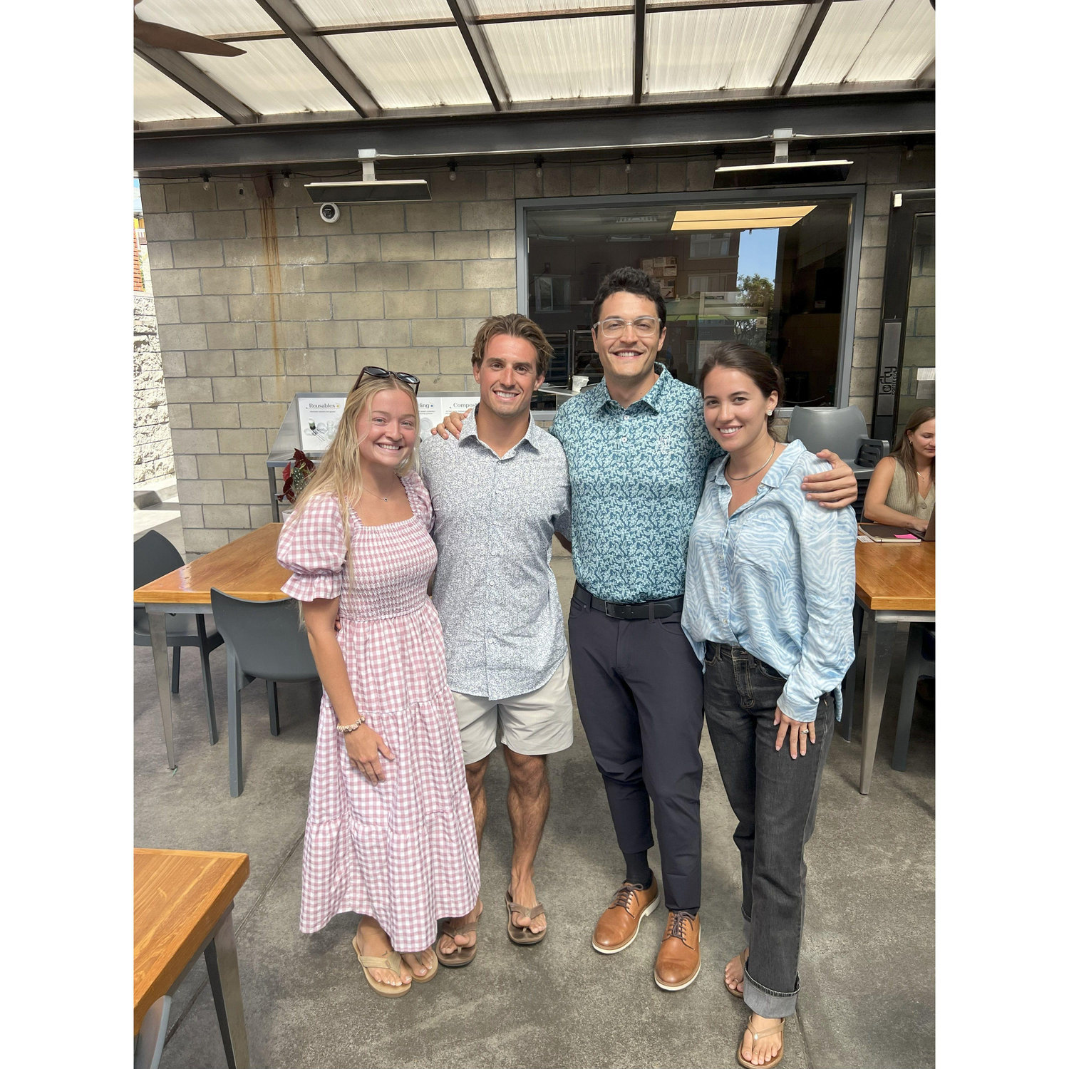 Celebrating Justin and Morgan's Baptism