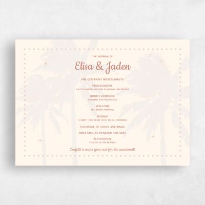 Mist, Blue Wedding Program - Vegas
