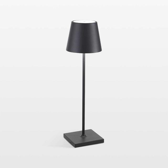 Poldina Pro Dark Grey Metal Table Lamp by Zafferano America