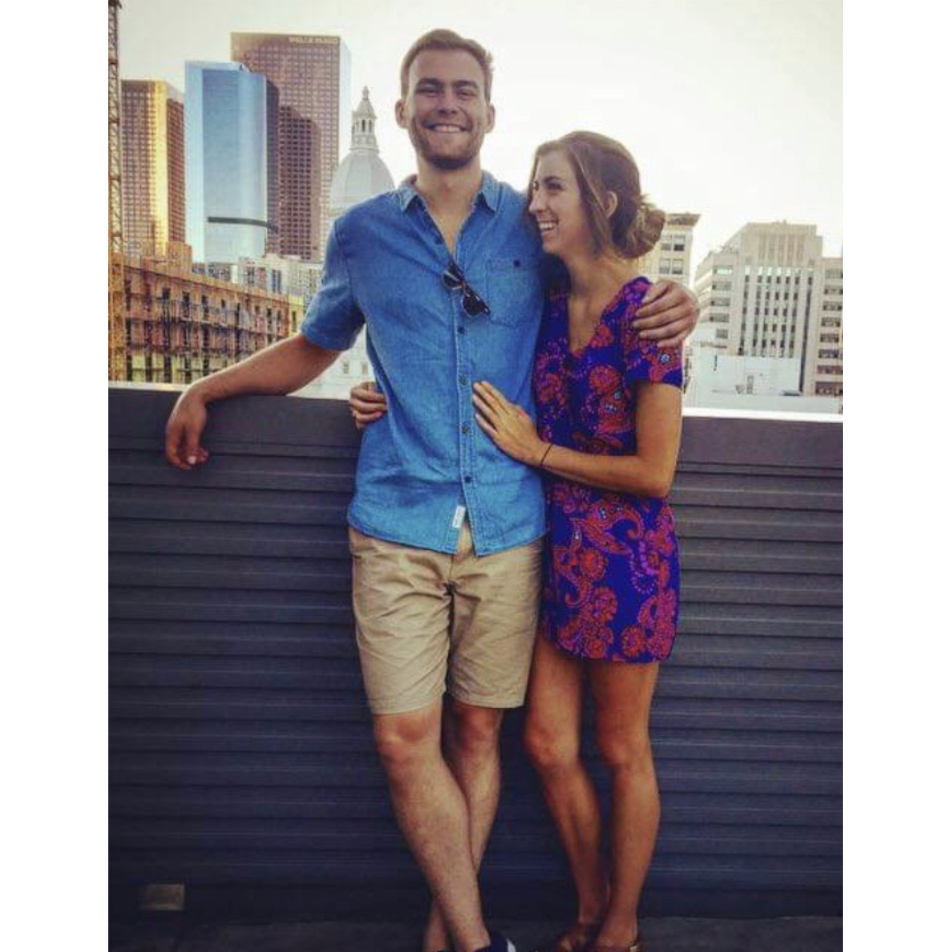 Post-rehearsal rooftop party in LA before Stefan and John’s wedding