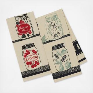 Jars Tea Towel, Set of 4