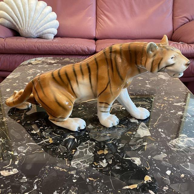 Vintage Ceramic Tiger by Royal Dux Bohemia