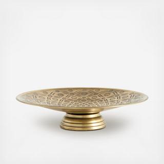 Debossed Metal Footed Pedestal