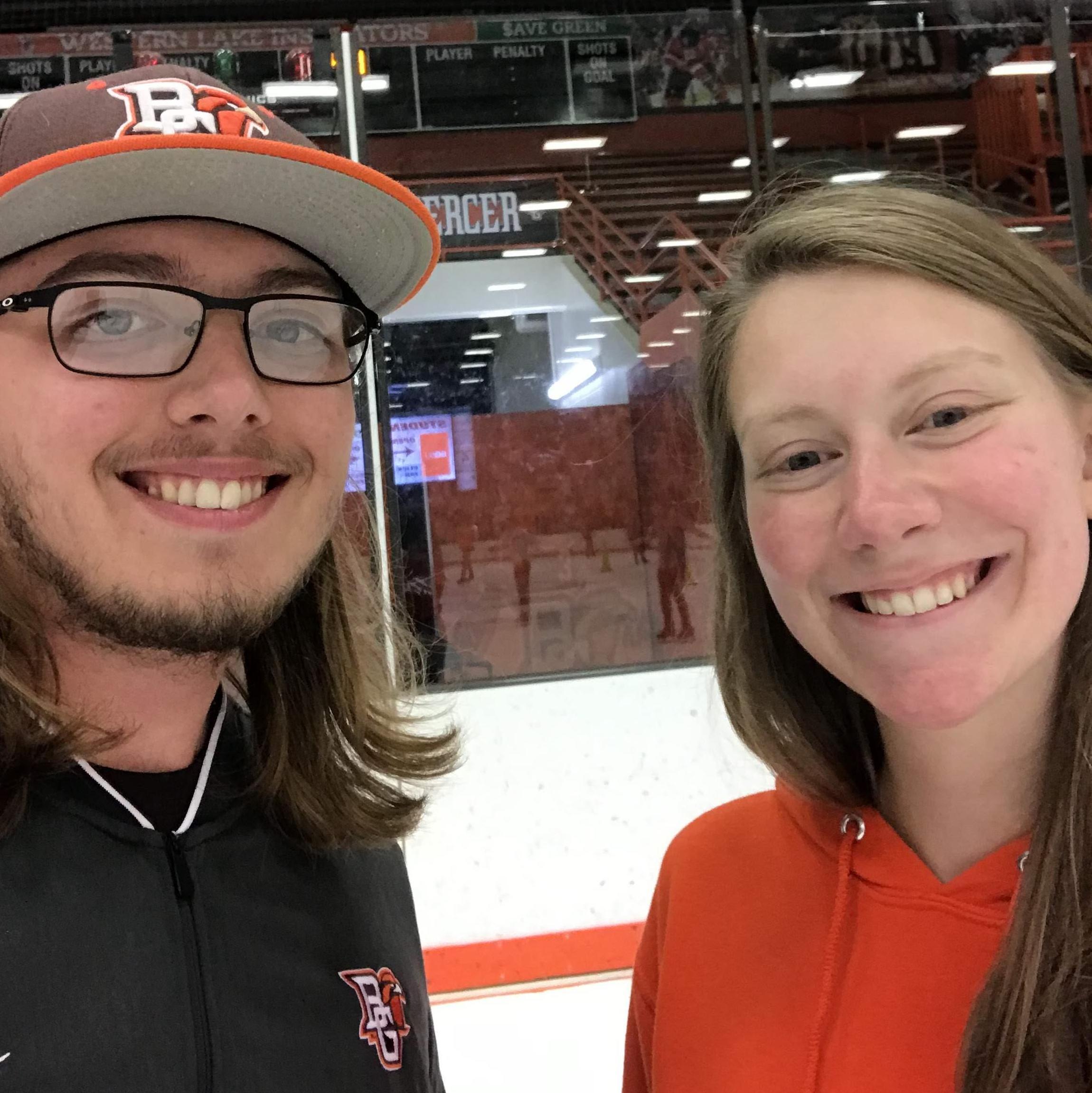 We spent a fair amount of time at the Slater Family Ice Arena, and even got to skate (poorly) on the game ice!