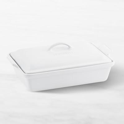 Le Creuset Heritage Stoneware Rectangular Covered Casserole, White