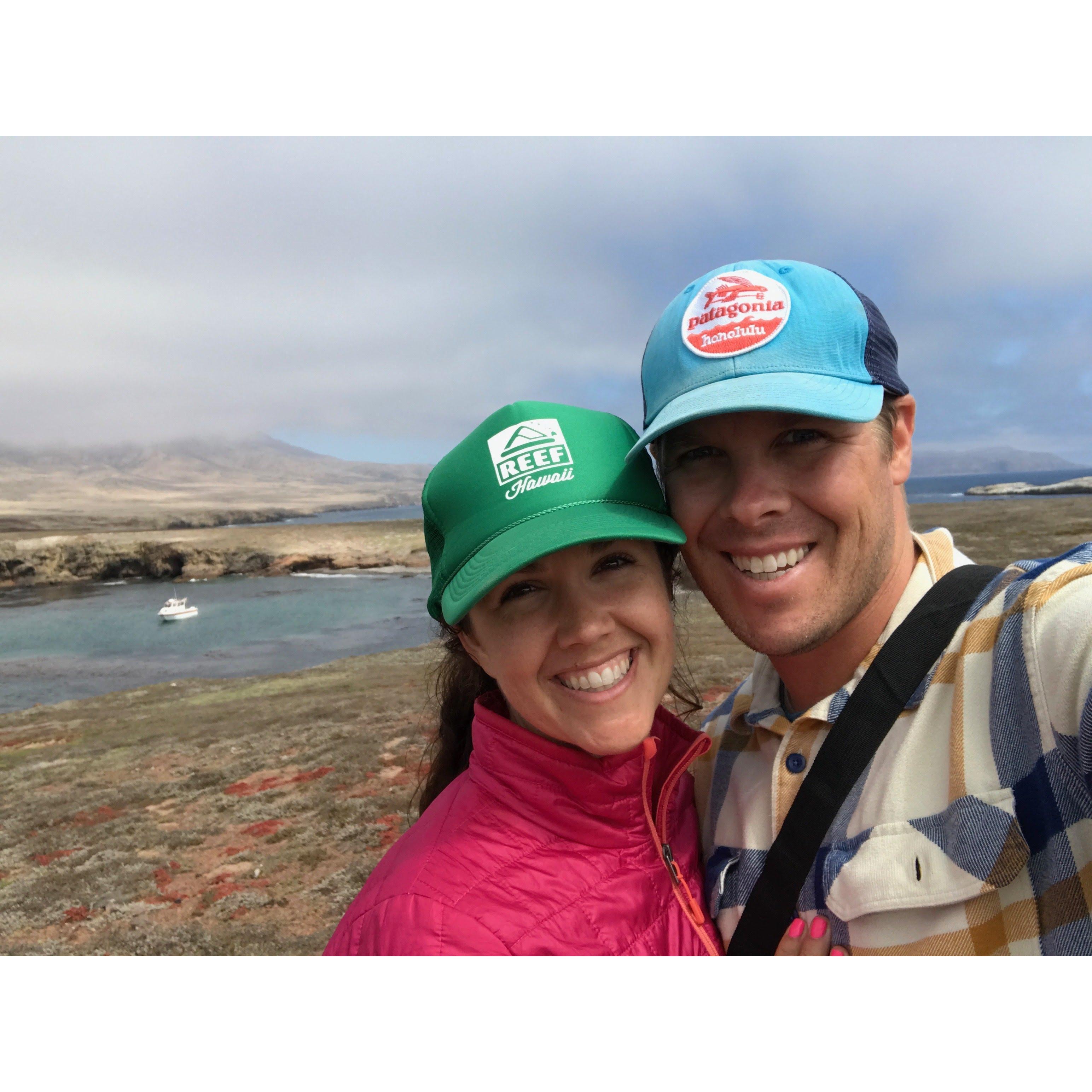 Our trip to the channel islands on my dads boat, which you can just make out in the background