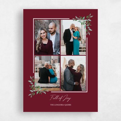 Ruby Wine, Red Holiday Card - Altadena Portrait