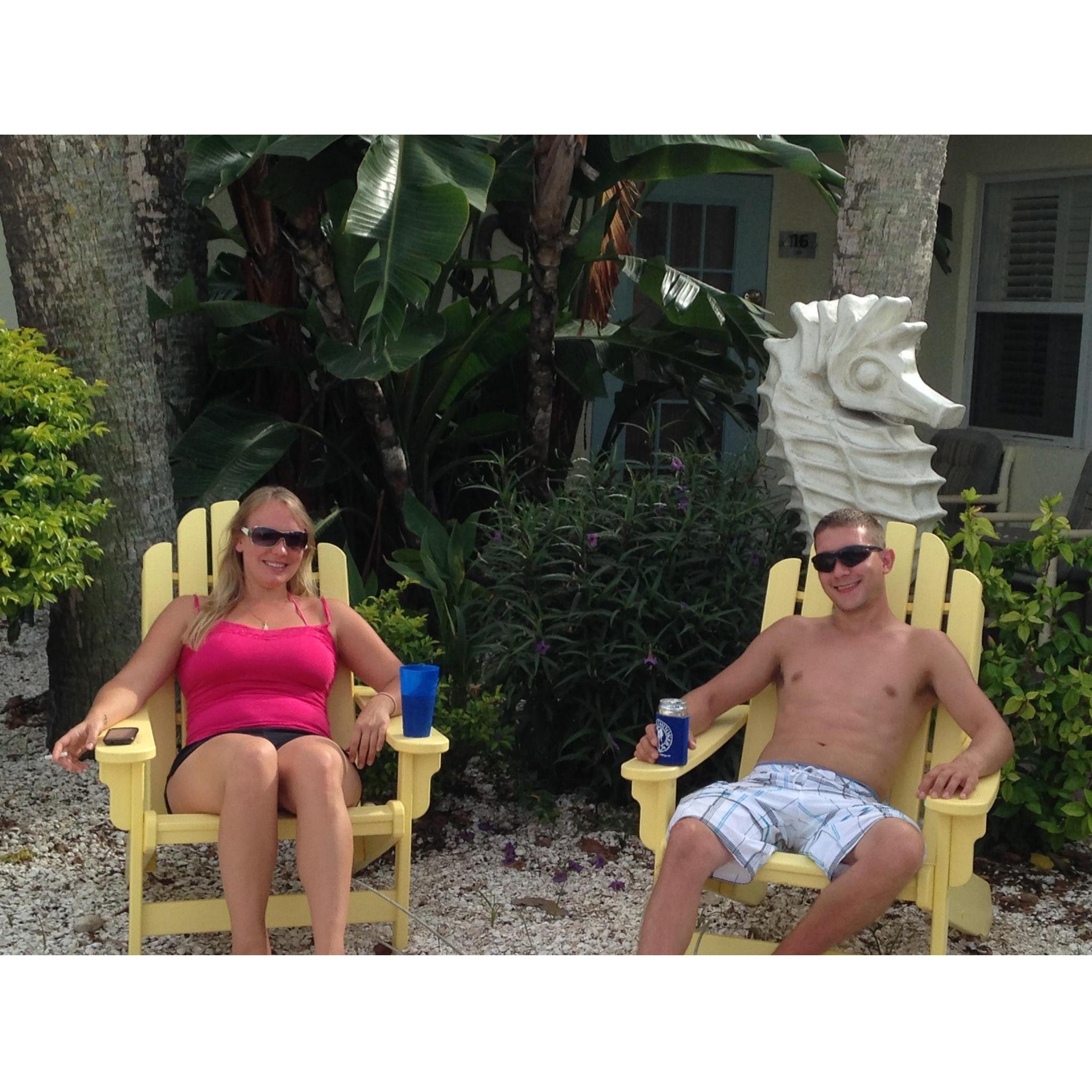 Chilling by the beach in Florida