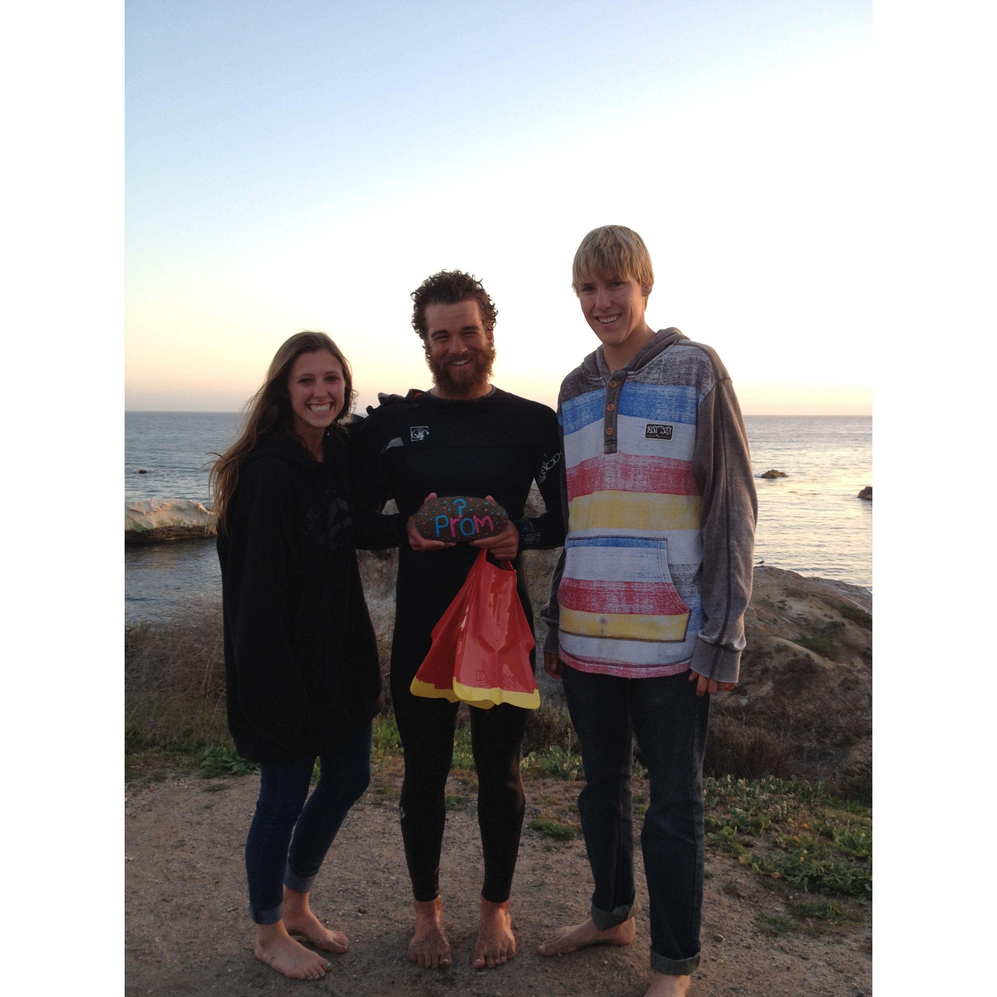 2014, Alex Hamilton our officiant helped me ask Sav to our Senior Prom