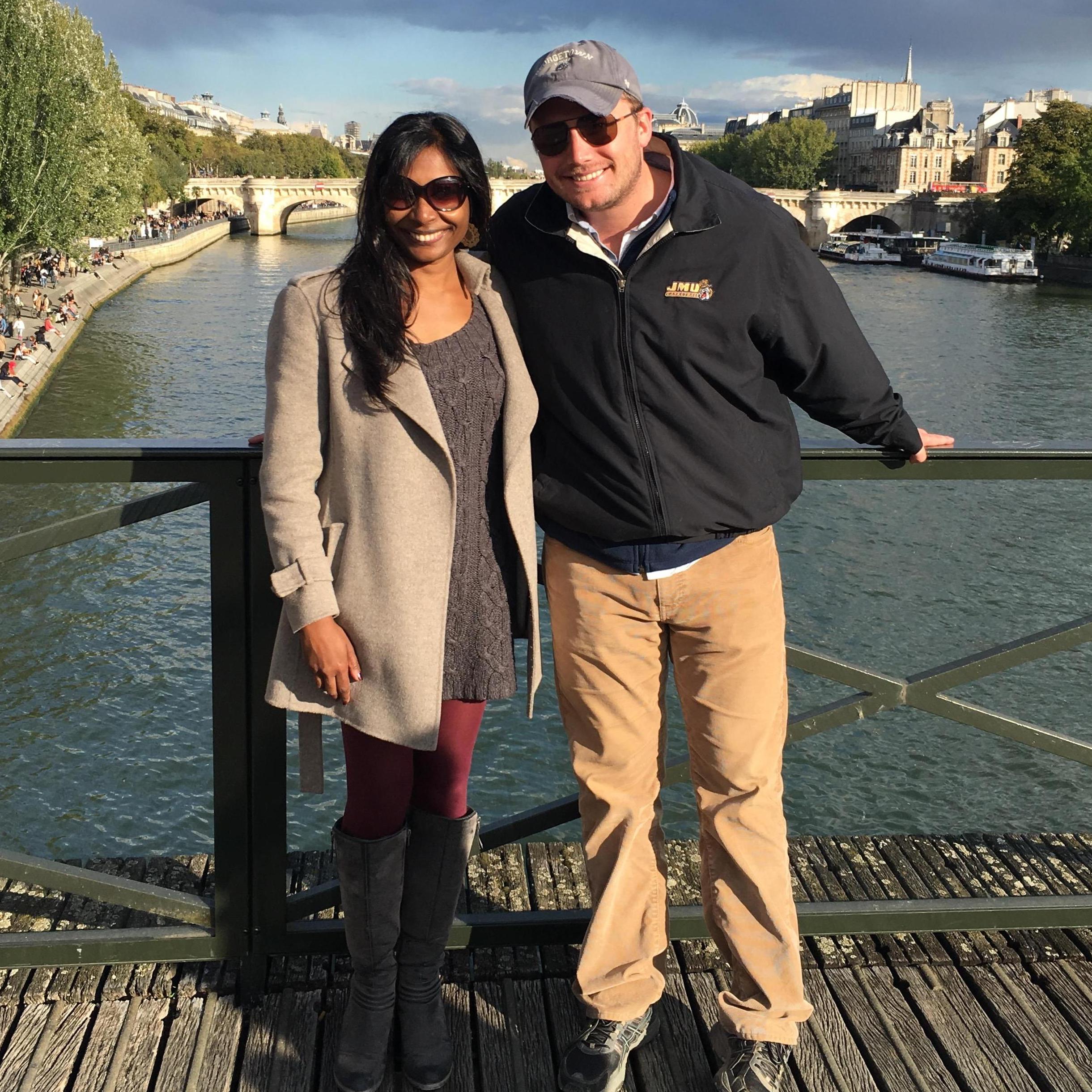 Here we are in Paris. It was our first trip to France together.