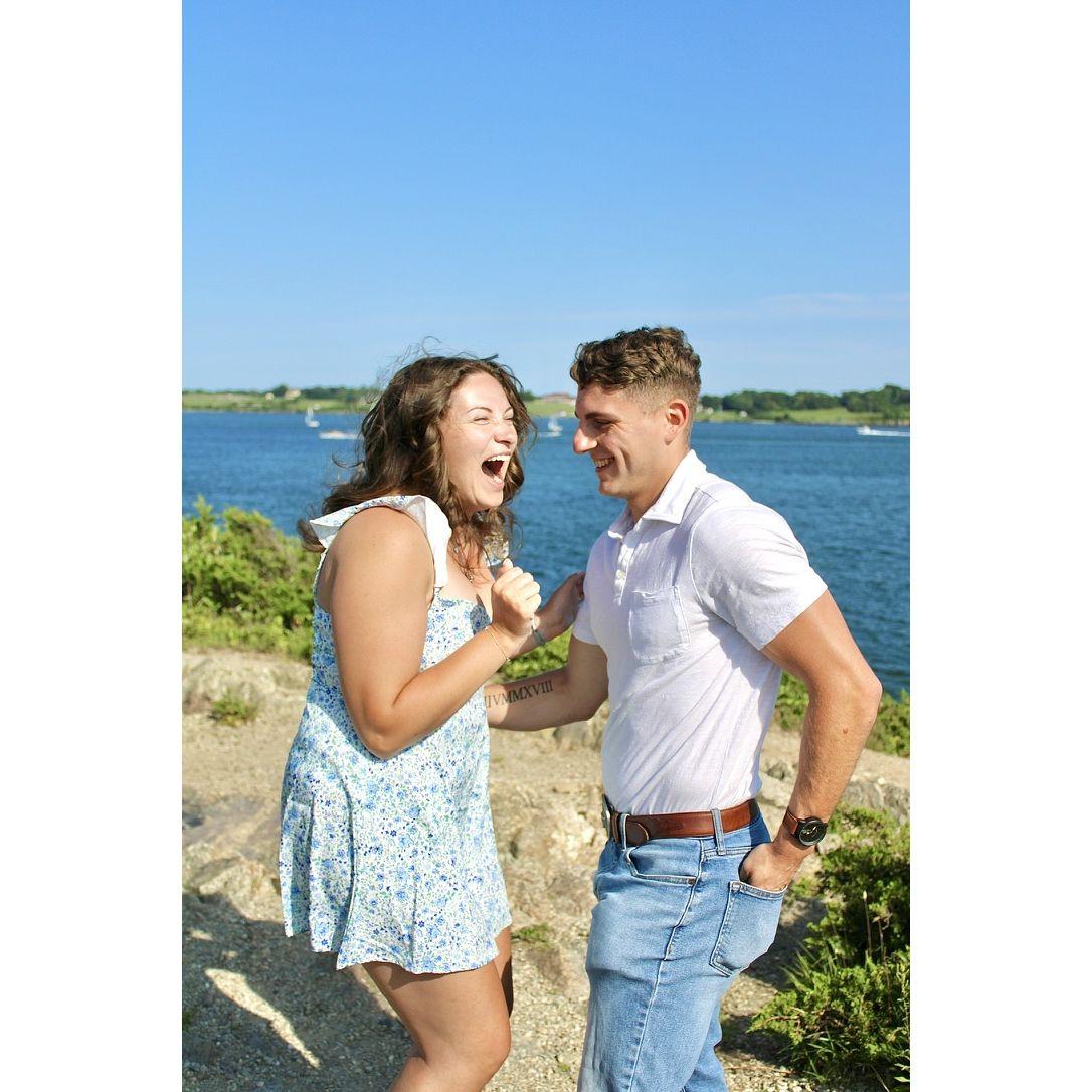 The moment after saying 'Yes!'