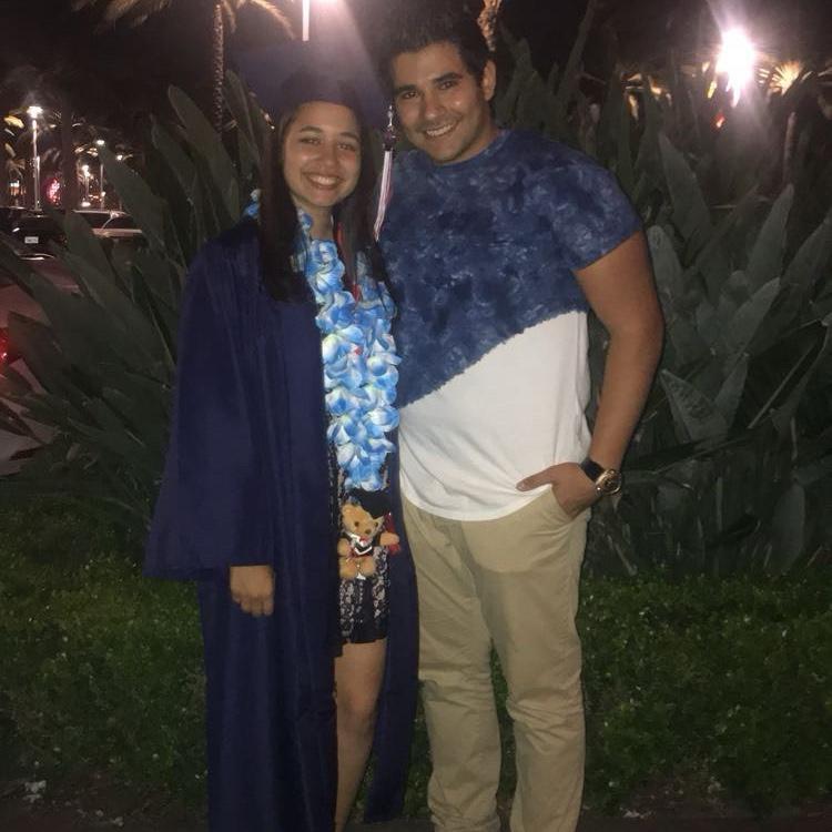 Her high school Graduation