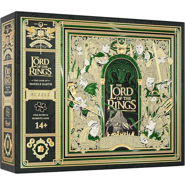 theory11 Lord of The Rings Jigsaw Puzzle - 1,000 Piece Jigsaw Puzzle - Officially Licensed Lord of The Rings Merchandise & Collectibles - Precision Fit and Premium Quality - Intermediate Puzzle