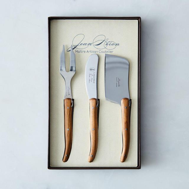 Olivewood Laguiole Cheese Knives (Set of 3)