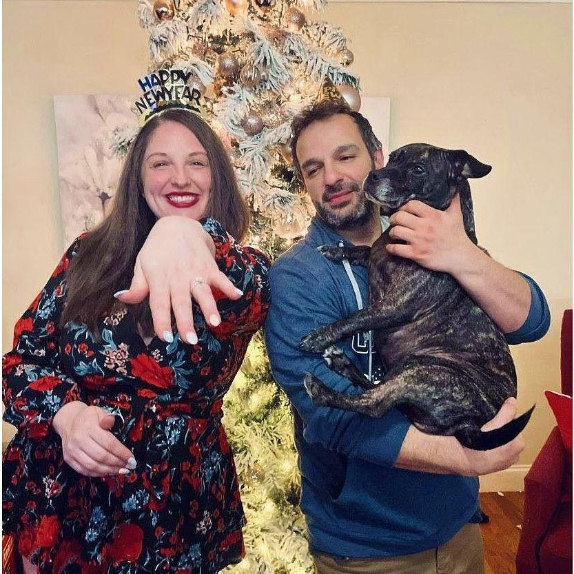Celebrating our Engagement with our first baby, Georgia.