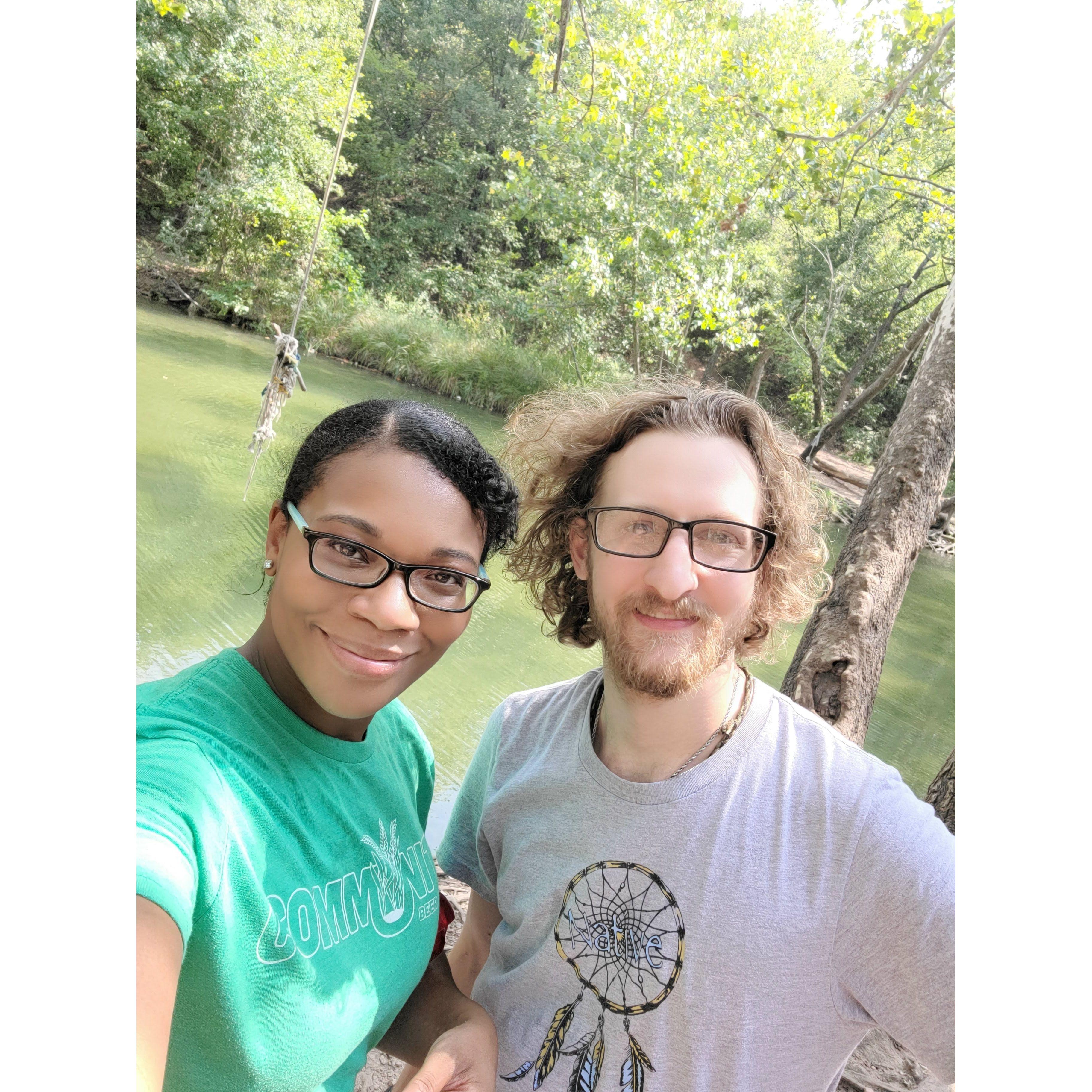 Our first camping trip together at Turner Falls