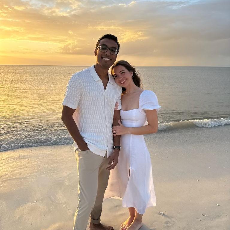 October 30, 2024 - The proposal on the beach in Clearwater, Florida