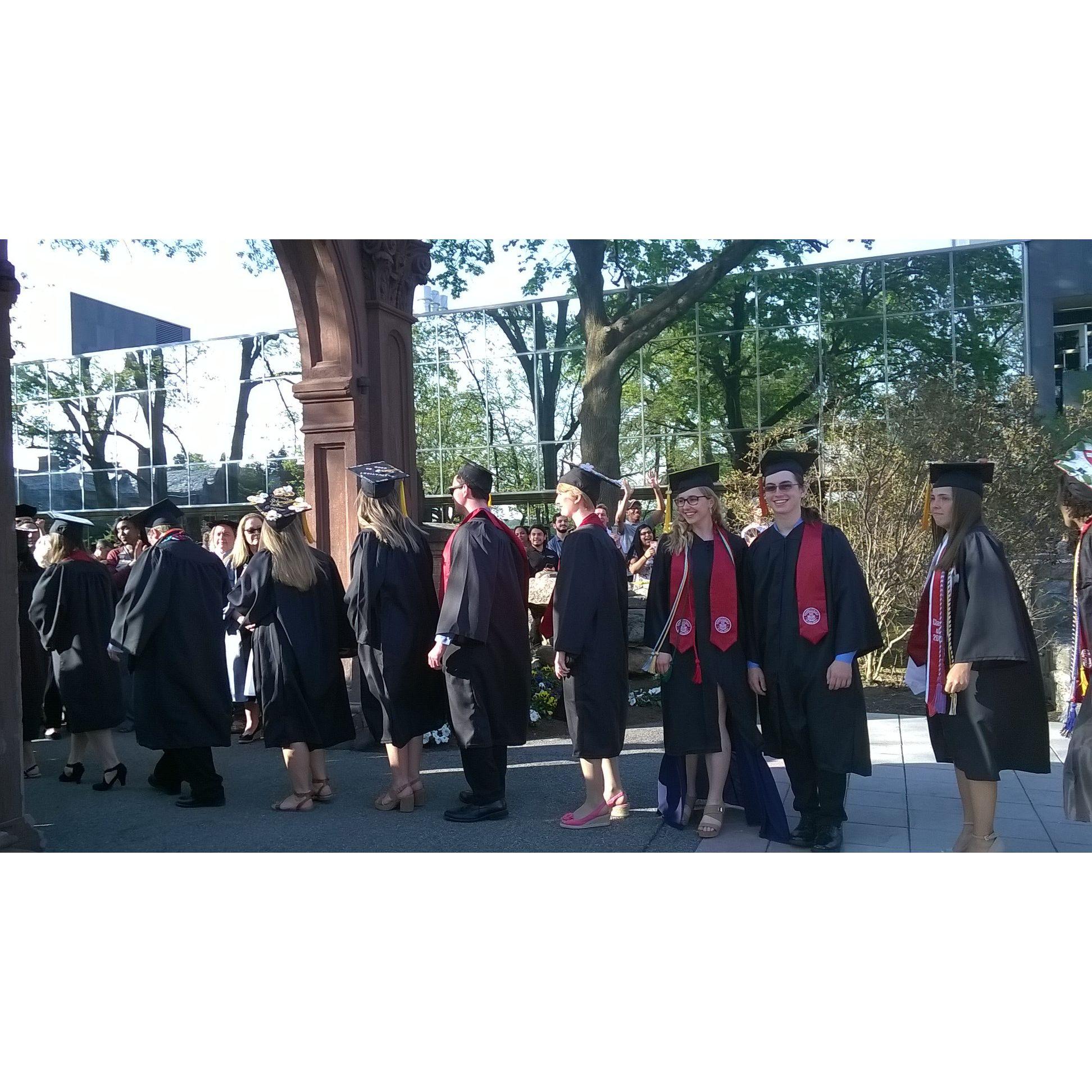 Graduating from undergrad at Ramapo's 'Arching' ceremony together :)