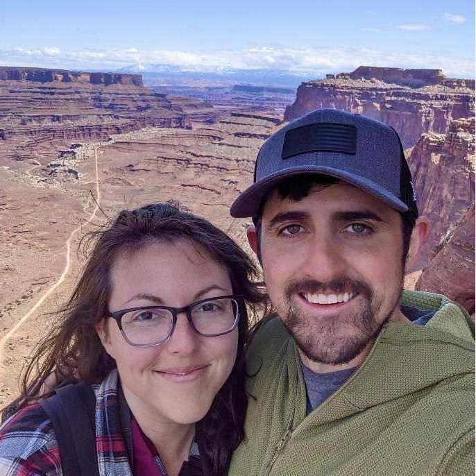 Leah insists on noting this photo is strictly for the background and Tim's beauty.
