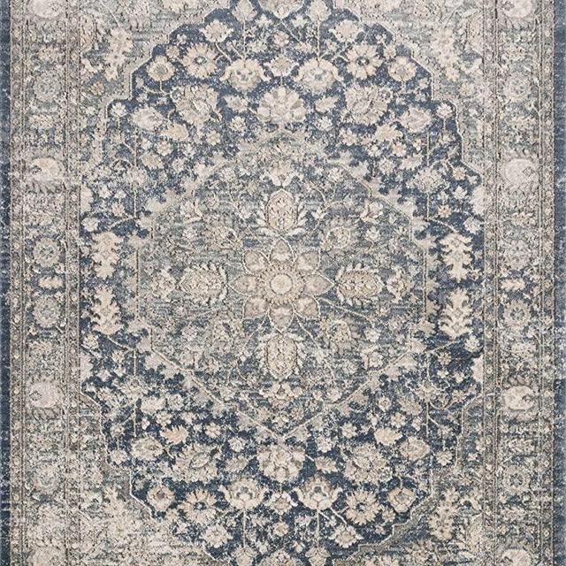 Loloi II Teagan Area Rug, 6'-7" x 9'-2", Denim/Mist