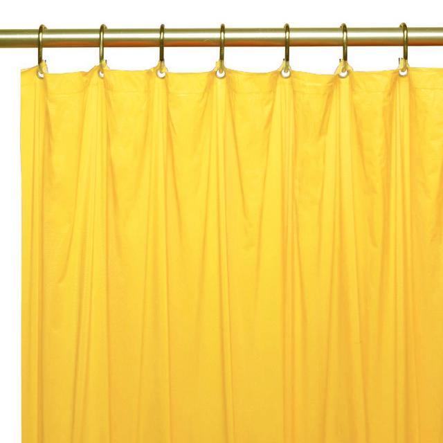 Venice Elegant Home Heavy Duty Vinyl Shower Curtain Liner With 12 Metal Grommets Yellow