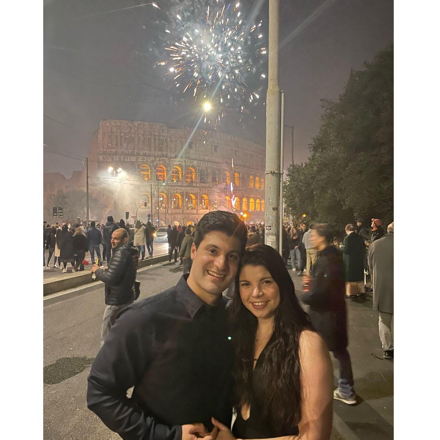 Rome, NYE fireworks at the Colosseum