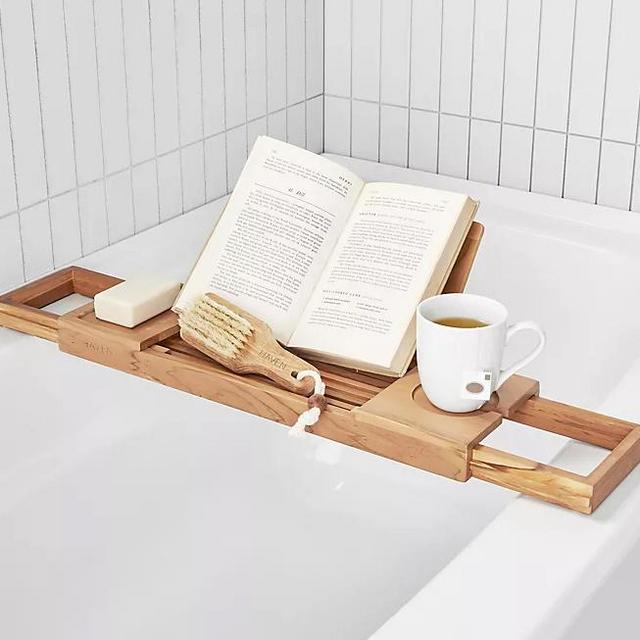 Haven™ Teak Expandable Tub Tray in Natural