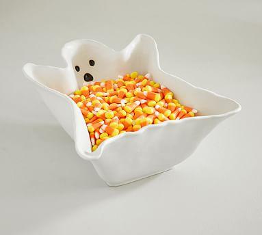 Ghost Shaped Stoneware Serving Bowl