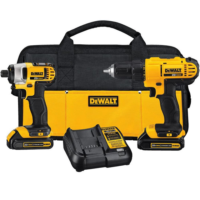 DEWALT DCK240C2R 20V MAX Cordless Lithium-Ion Drill Driver and Impact Driver Combo Kit (Renewed)