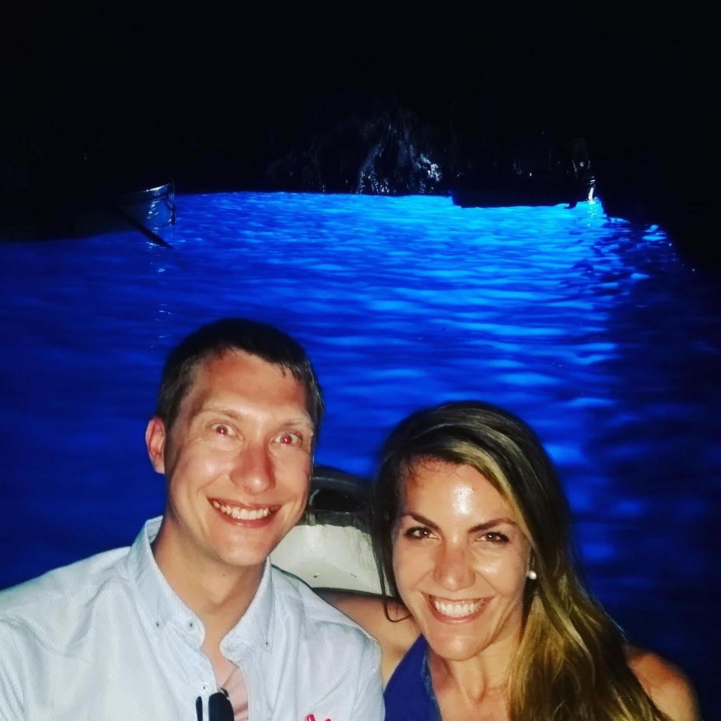 The Blue Grotto near Sorrento, Italy!