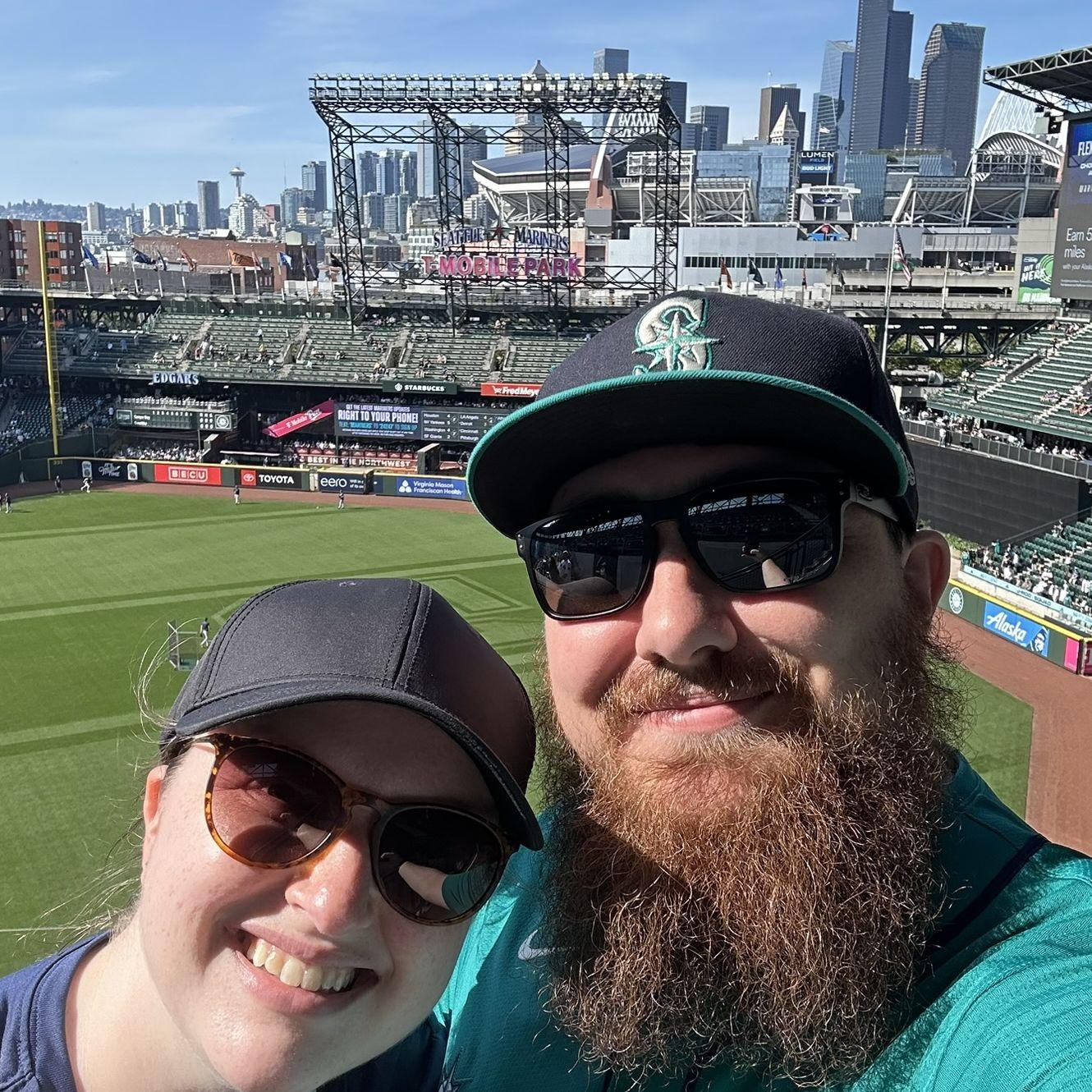 Our adventures have brought us to baseball in Seattle...