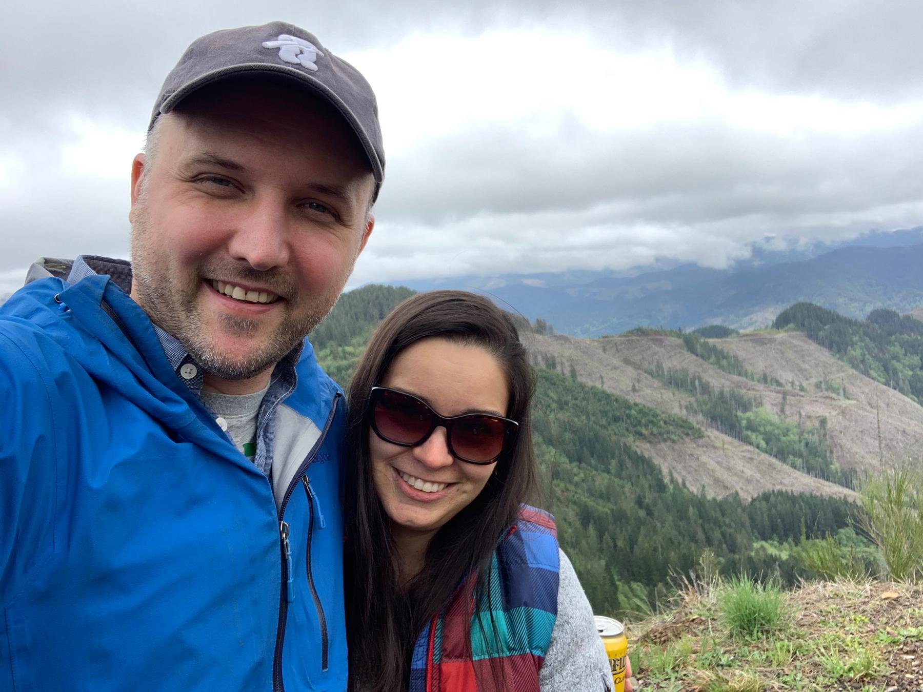 Our first photo together! We went off roading for one of our dates.