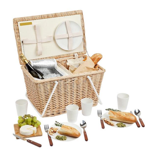 Eco Picnic Cooler Basket - Natural - Large