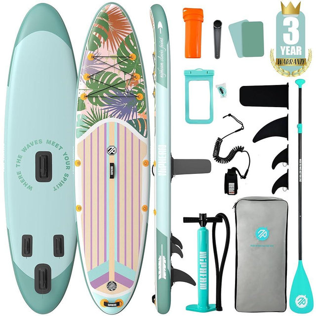 Niphean Inflatable Stand Up Paddle Board with SUP Accessories, Anti-Slip EVA Deck, 10’6’’ Inflatable Paddle Boards for Adults & Youth of All Skill Levels