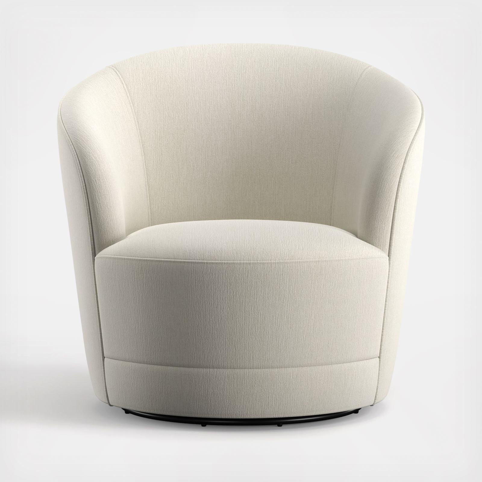 Crate and Barrel Infiniti Swivel Accent Chair Zola
