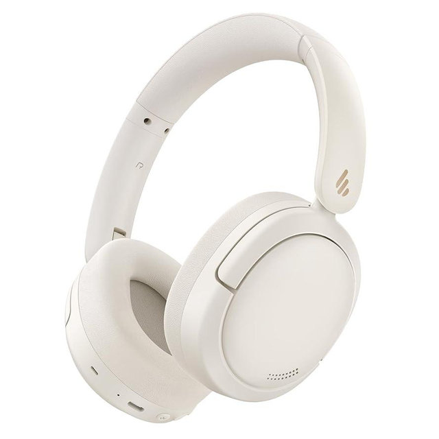 Edifier W800BT Pro Hybrid Active Noise Cancelling Headphones - Hi-Res Audio - AI Call Noise Cancellation - 45H Playtime - Fast Charging - Foldable - Wireless Over-Ear Bluetooth 5.4 Headphones - Ivory